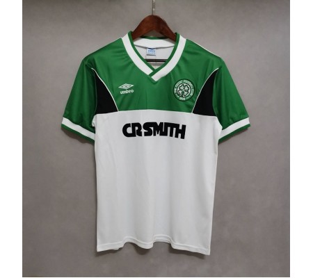 Celtic 85/86 Away White&Green Soccer Jersey